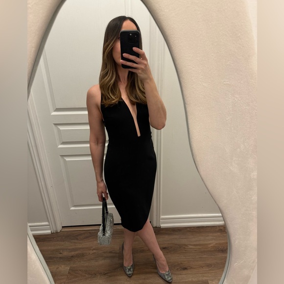 Alexander Wang Slim V-Neck Dress - Picture 1 of 10